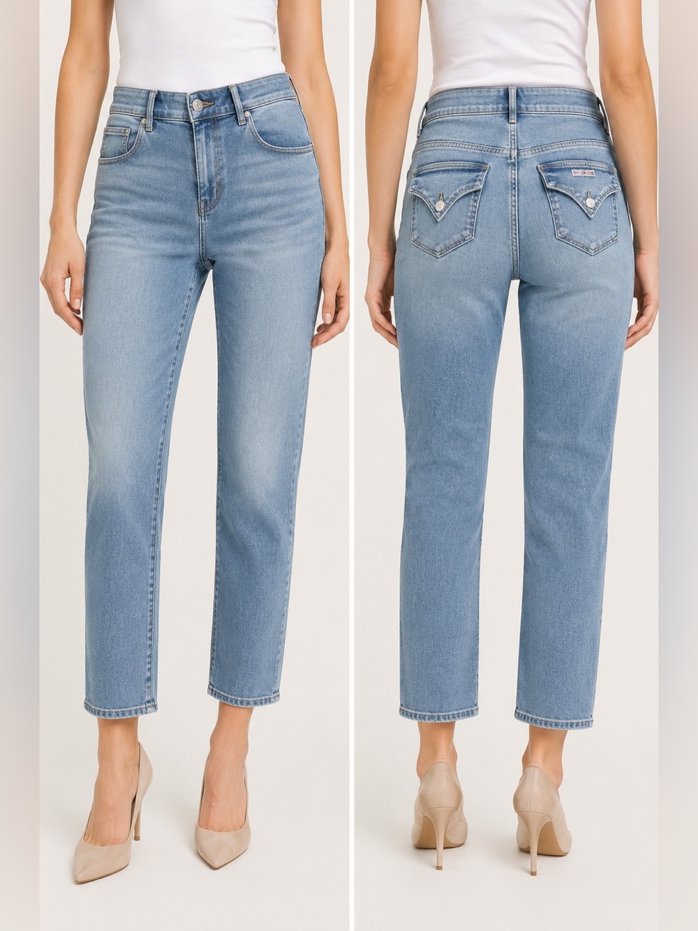 Hudson Jeans Light Wash Straight Slim Jeans Button Fly Size 12 NWT